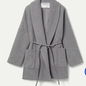 Compania Fantastica Gray Belted Coat